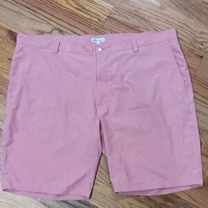Peter Millar Men's Pink Flat Front Shorts Size - 44